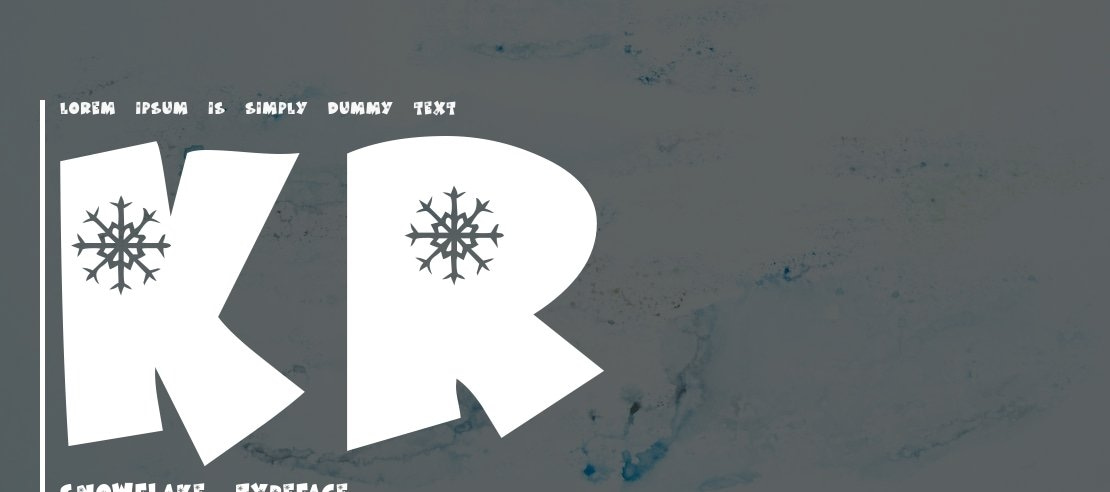 KR Snowflake Font