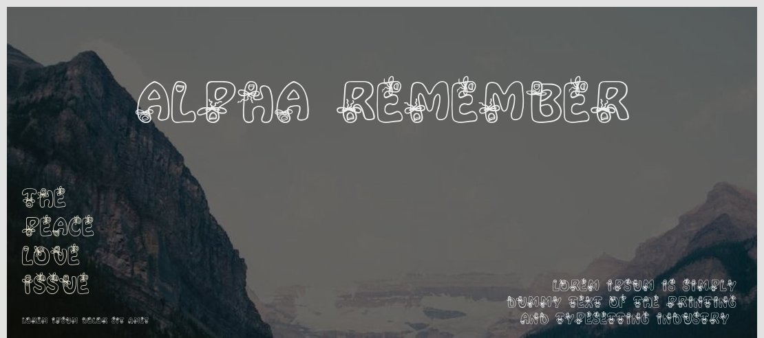 Alpha Remember Font