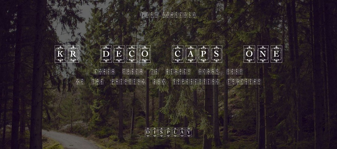 KR Deco Caps One Font