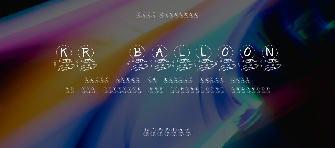 KR Balloon Font