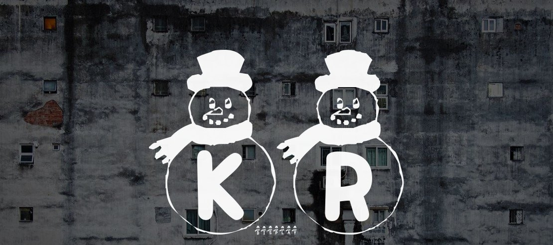 KR Snowman Font