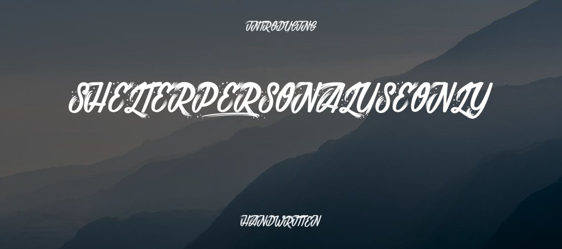 Shelter_PersonalUseOnly Font