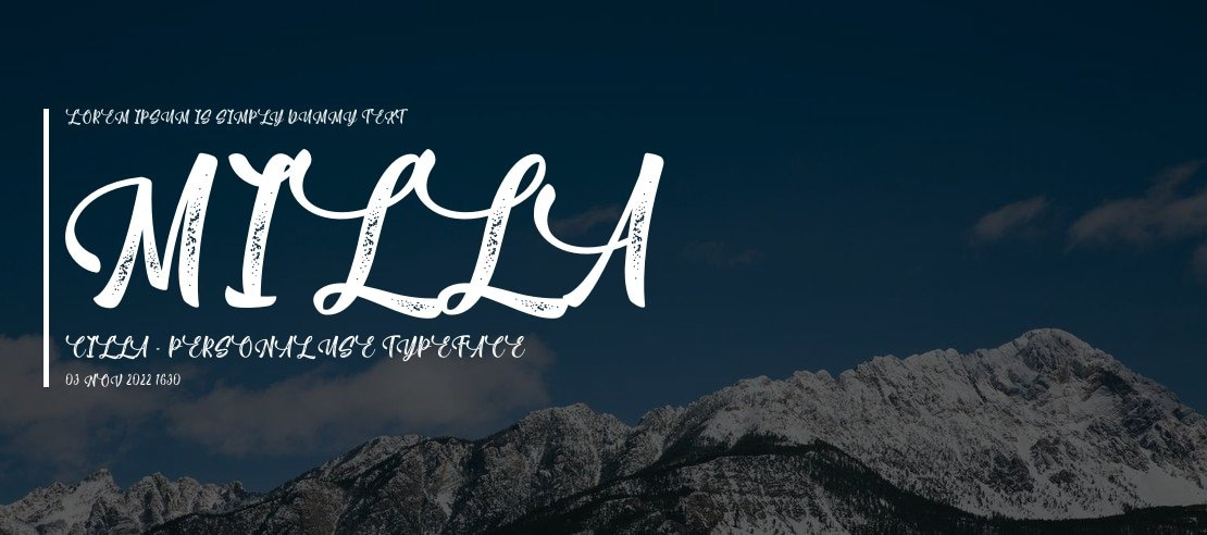 Milla Cilla - Personal Use Font