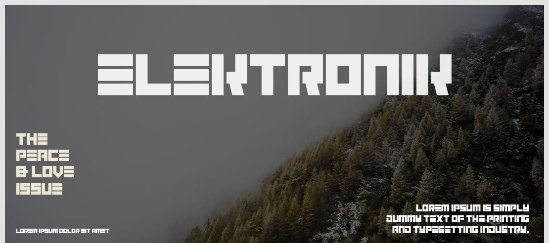 Elektronik Font Family