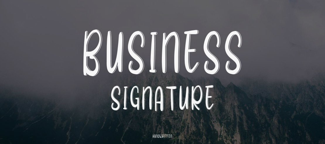 Business Signature Font