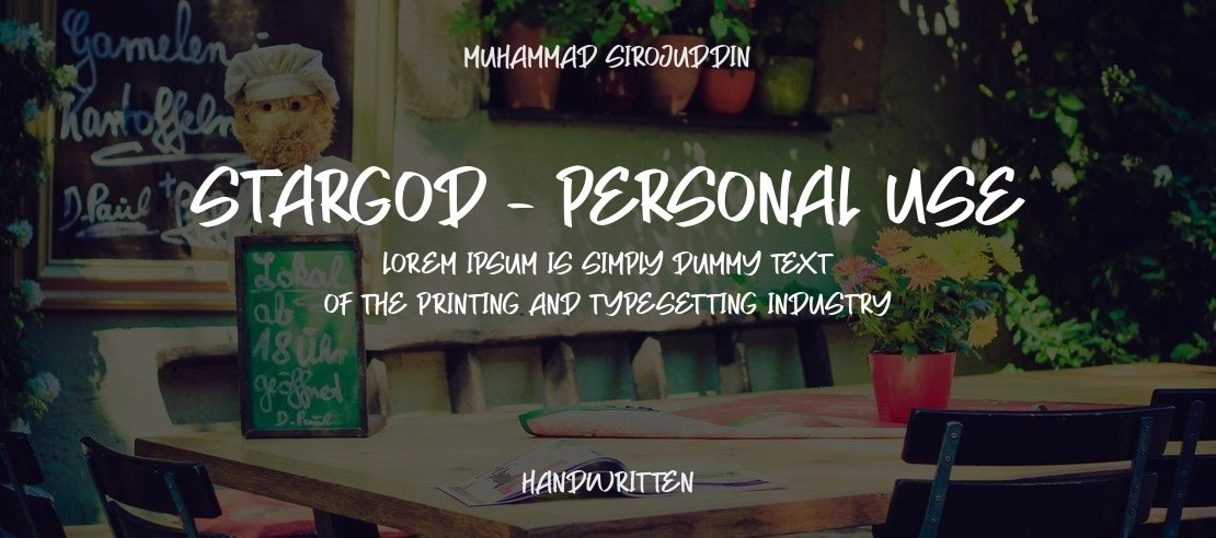 Stargod - Personal Use Font