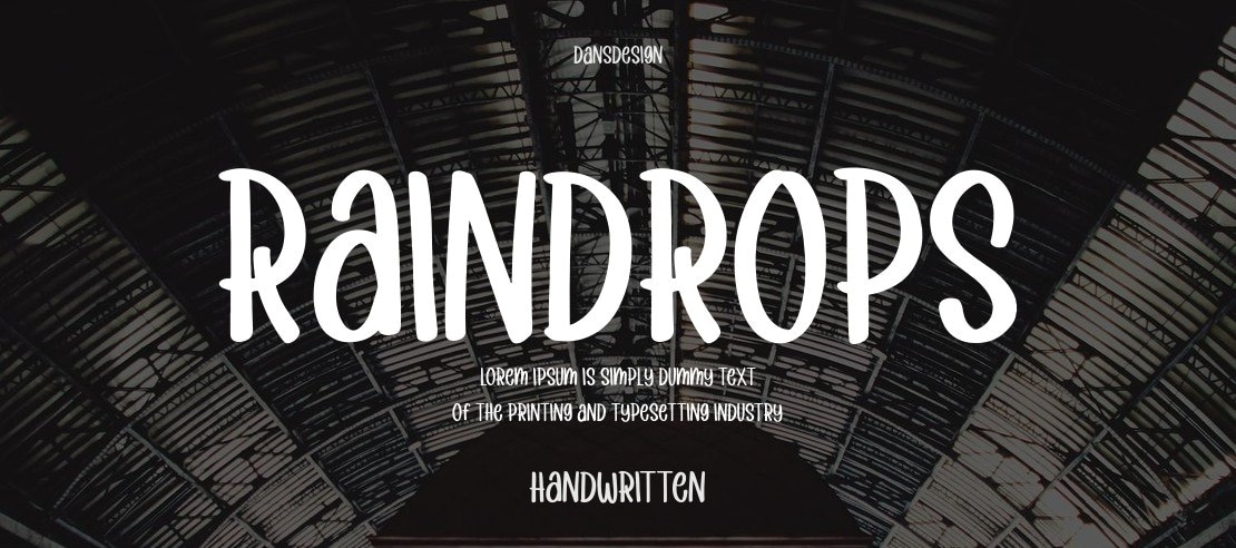 raindrops Font