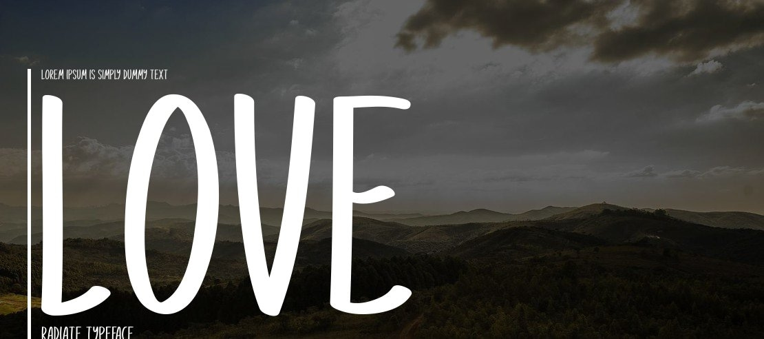 Love Radiate Font