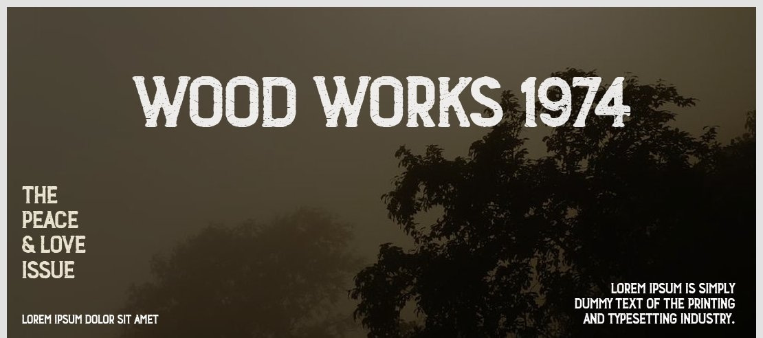 Wood Works 1974 Font