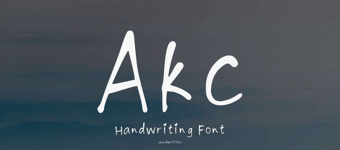 Akc Handwriting Font