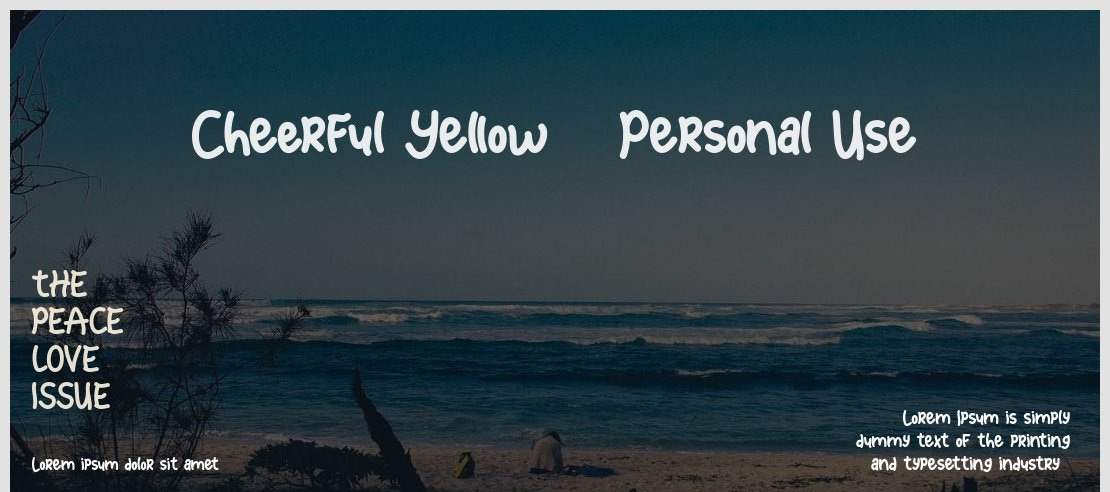 Cheerful Yellow - Personal Use Font