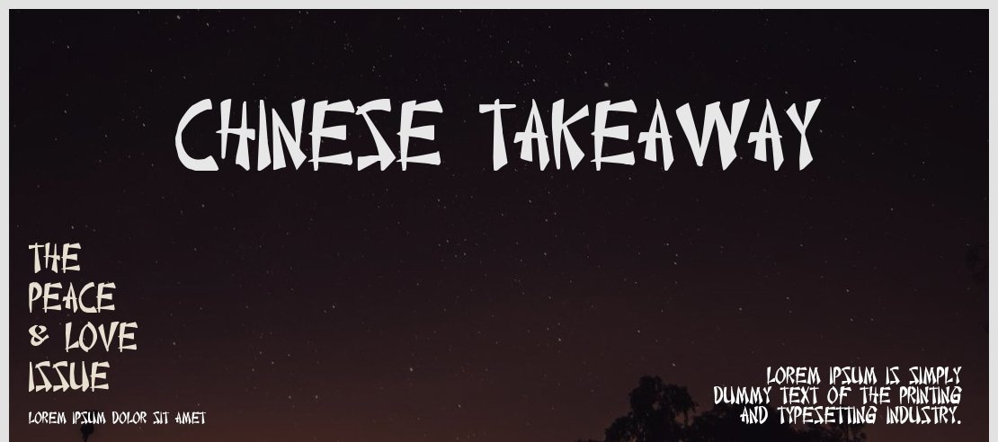 Chinese Takeaway Font