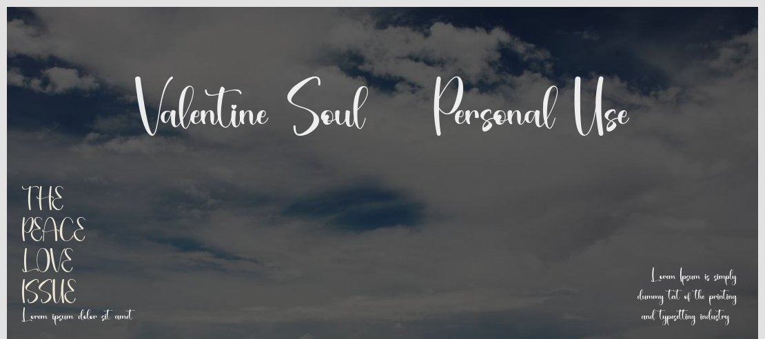 Valentine Soul - Personal Use Font