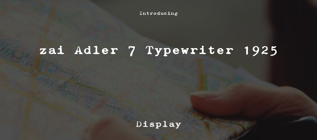 zai Adler 7 Typewriter 1925 Font