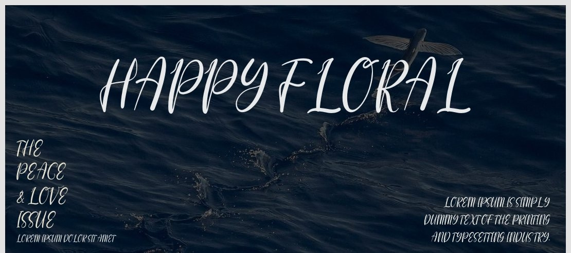 happy floral Font