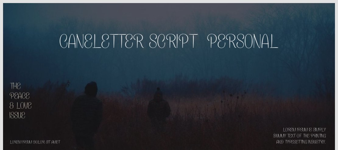 Caneletter Script  Personal Font Family