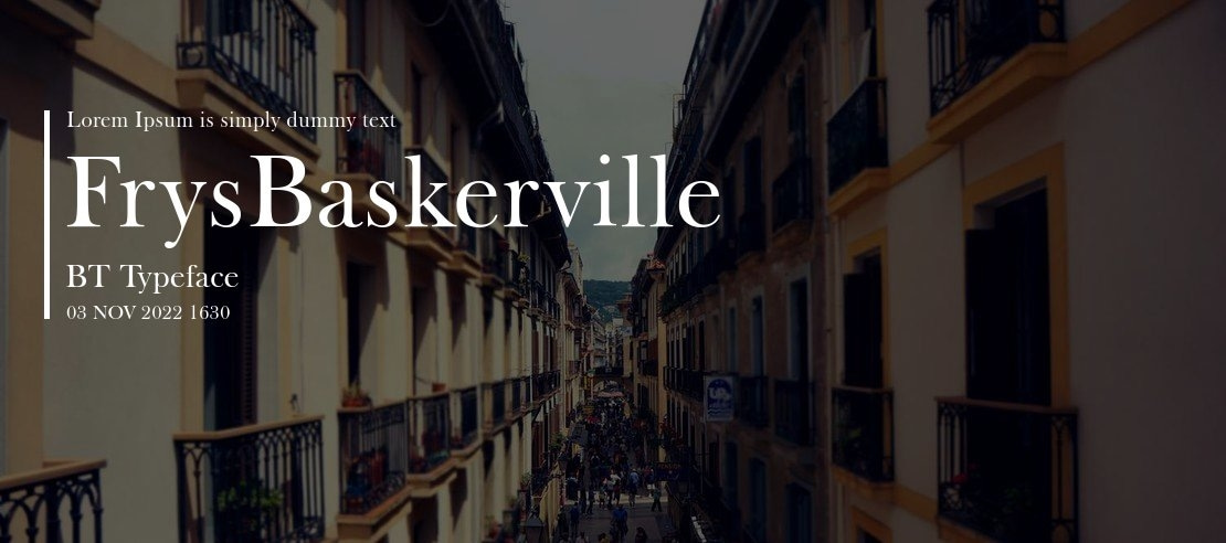 FrysBaskerville BT Font