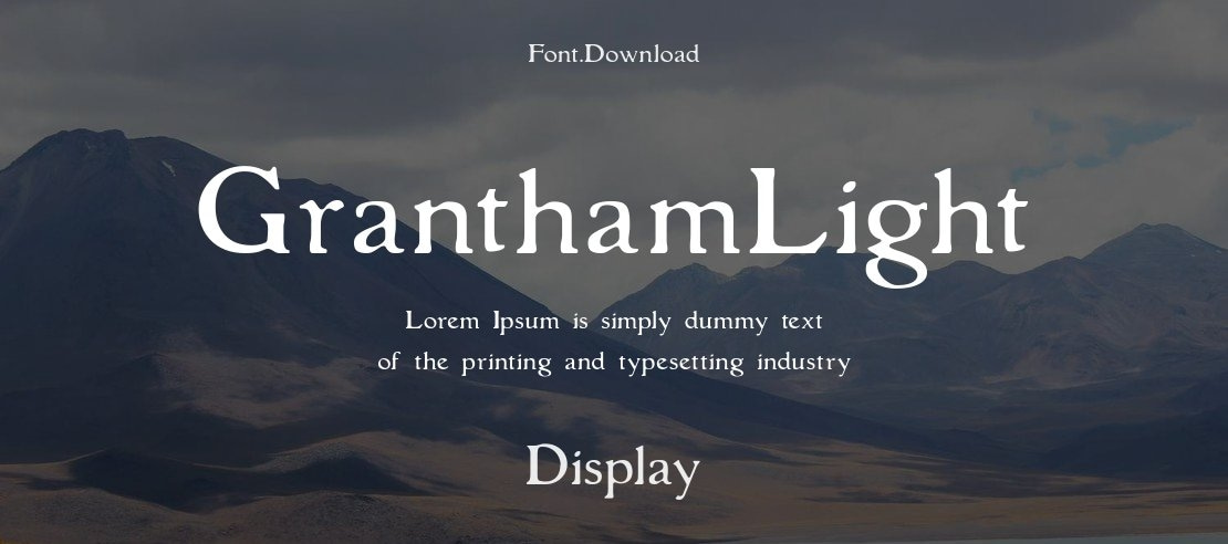 GranthamLight Font