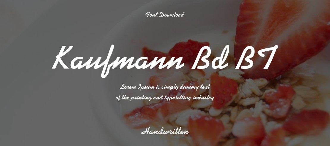 Kaufmann Bd BT Font