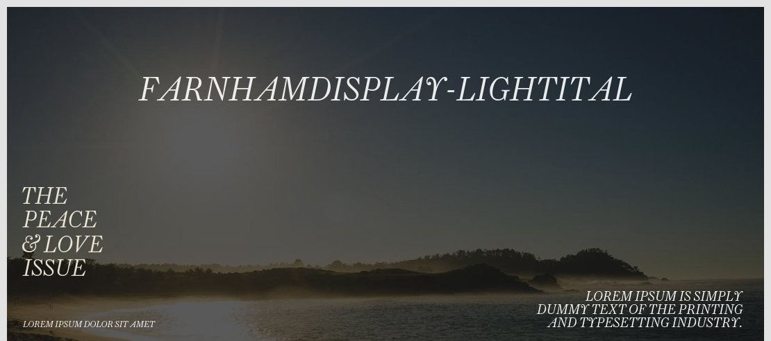 FarnhamDisplay-LightItal Font