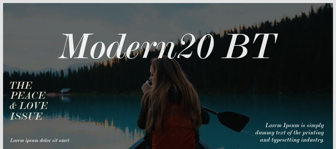 Modern20 BT Font