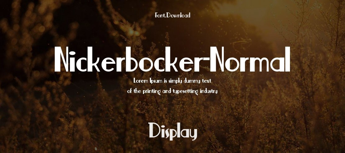 Nickerbocker-Normal Font