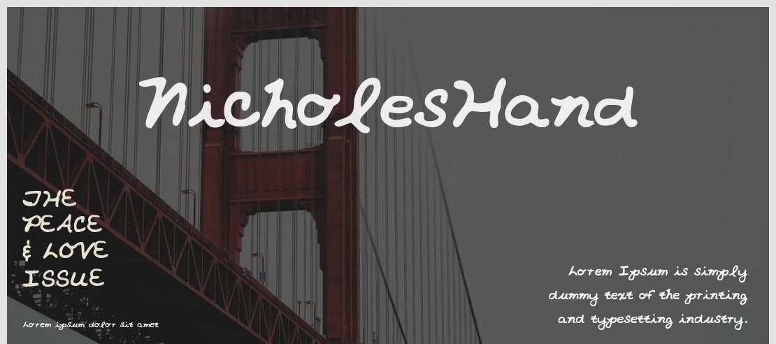 NicholesHand Font