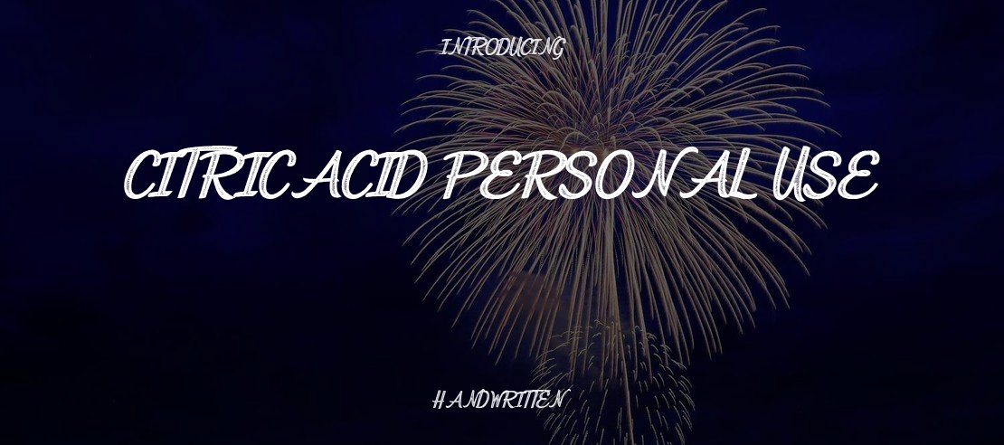 CITRICACID PERSONAL USE Font
