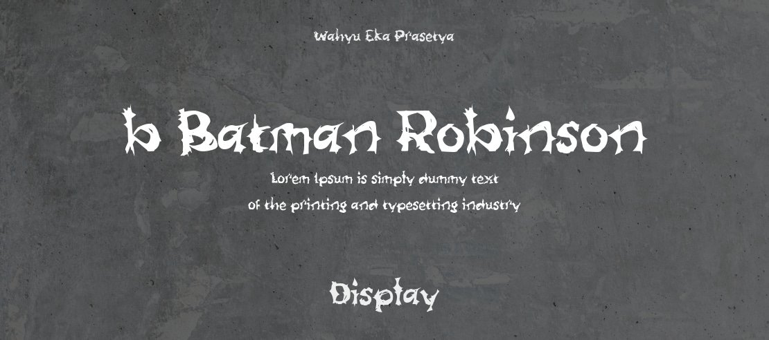 b Batman Robinson Font