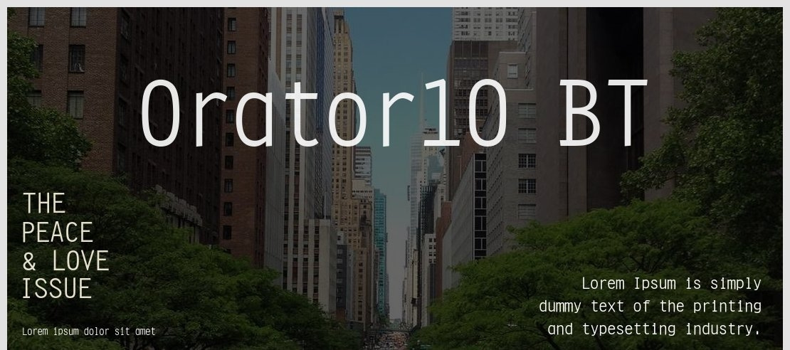 Orator10 BT Font