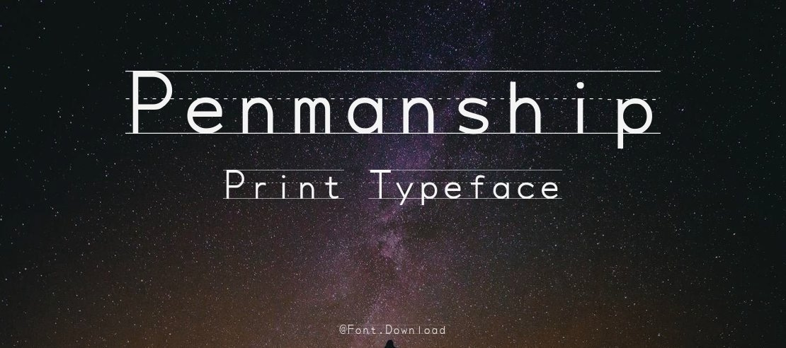 Penmanship Print Font