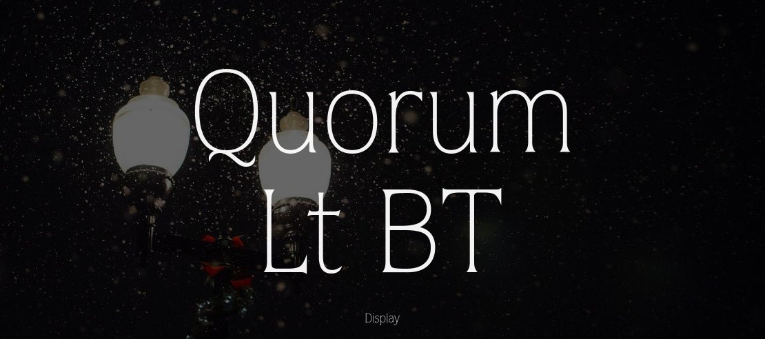 Quorum Lt BT Font