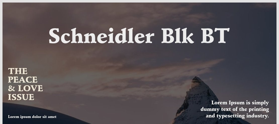 Schneidler Blk BT Font