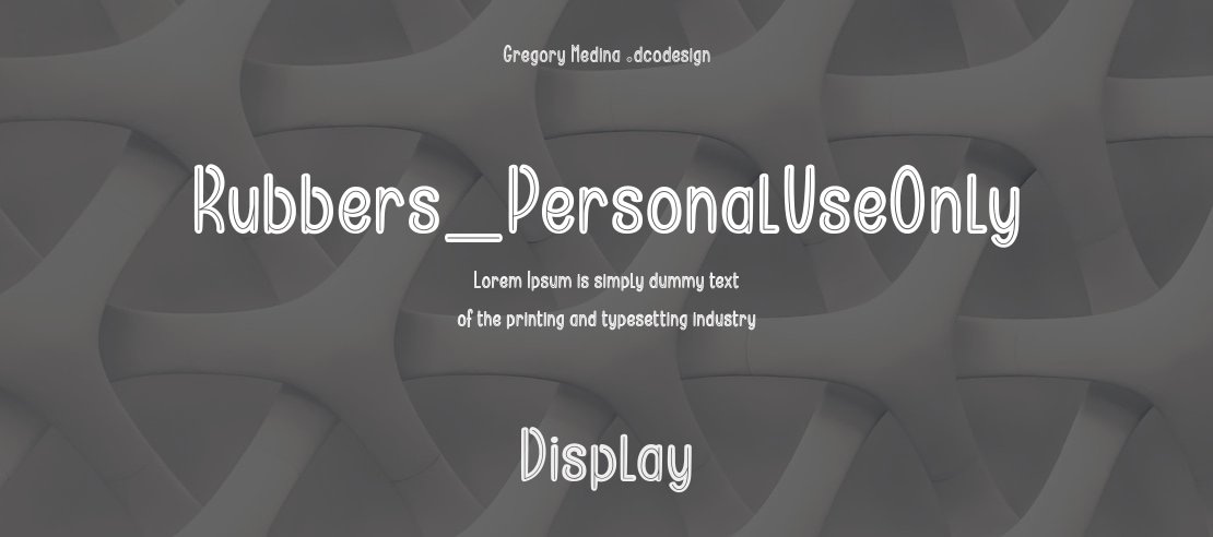 Rubbers_PersonalUseOnly Font