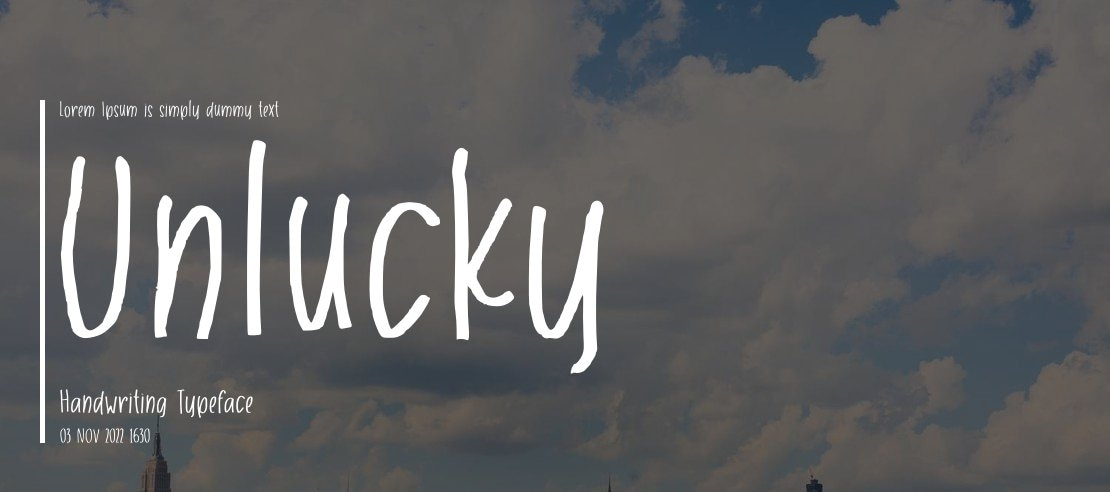 Unlucky Handwriting Font