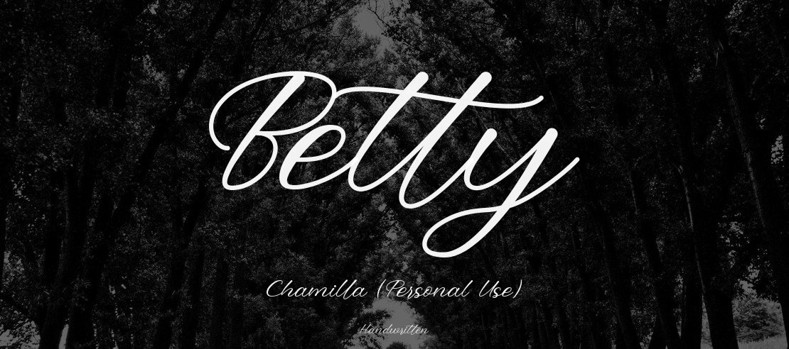 Betty Chamilla (Personal Use) Font