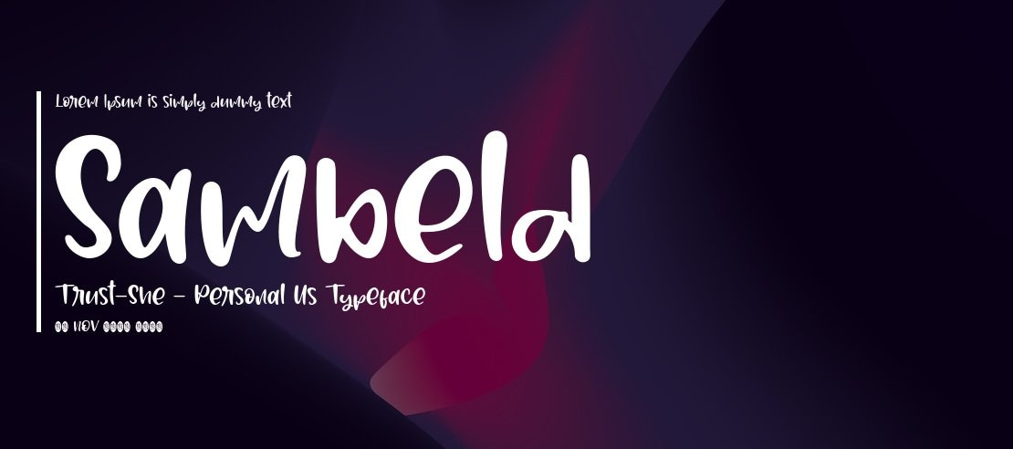 Sambeld Trust-She - Personal Us Font