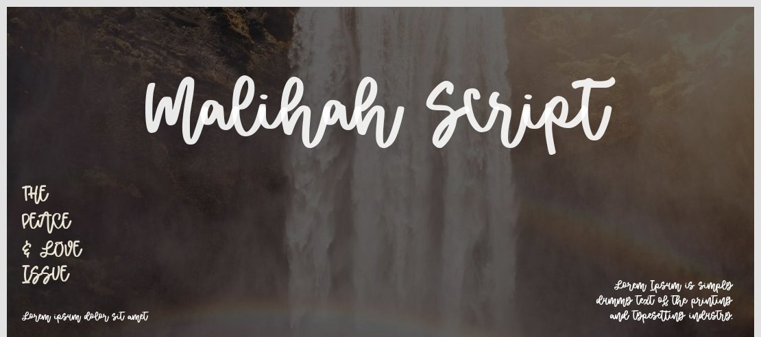 Malihah Script Font