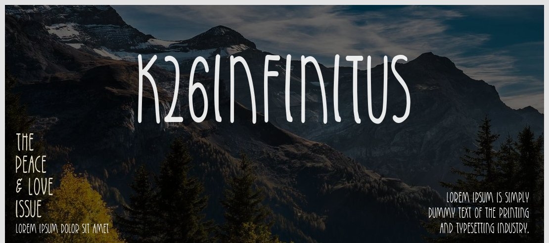 K26Infinitus Font
