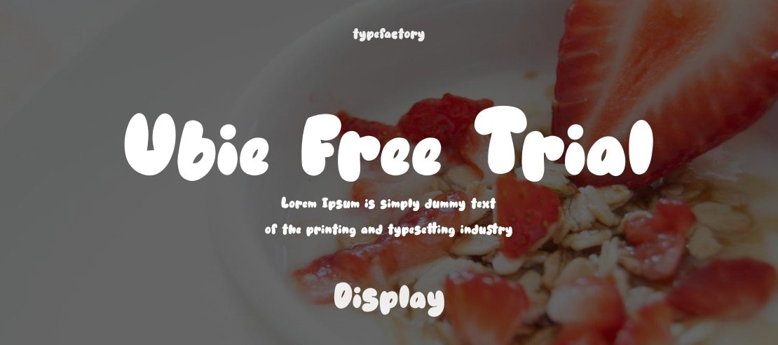 Ubie Free Trial Font