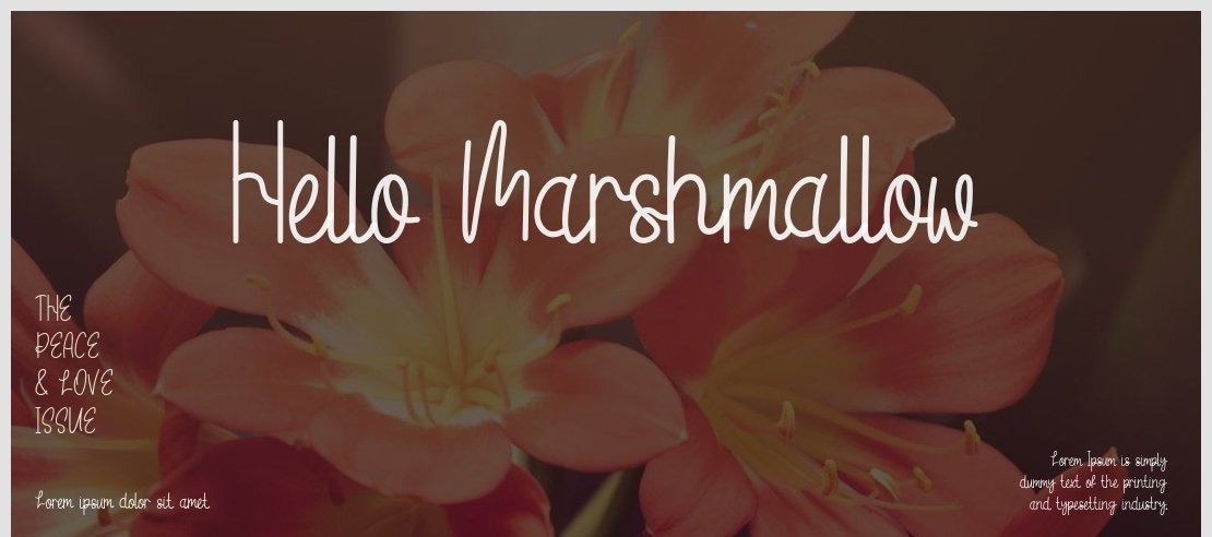 Hello Marshmallow Font