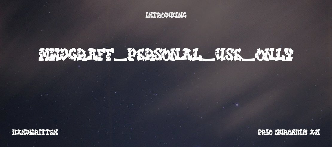 MwdGraff_PERSONAL_USE_ONLY Font Family