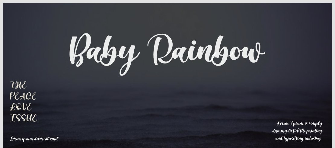 Baby Rainbow Font