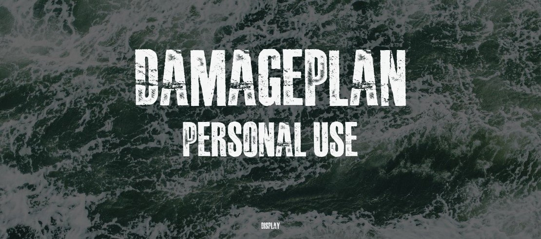 DAMAGEPLAN PERSONAL USE Font