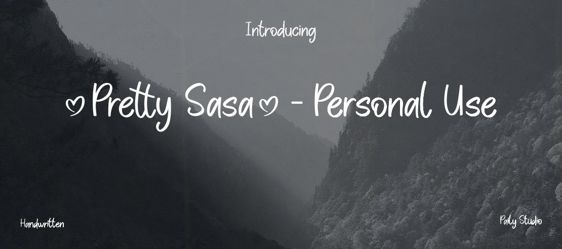 Pretty Sasa - Personal Use Font