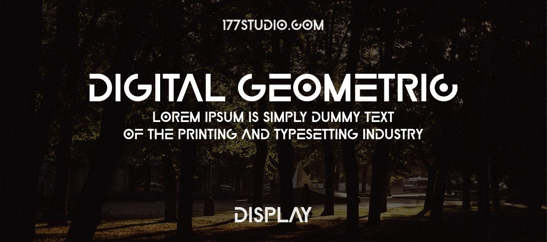 digital geometric Font