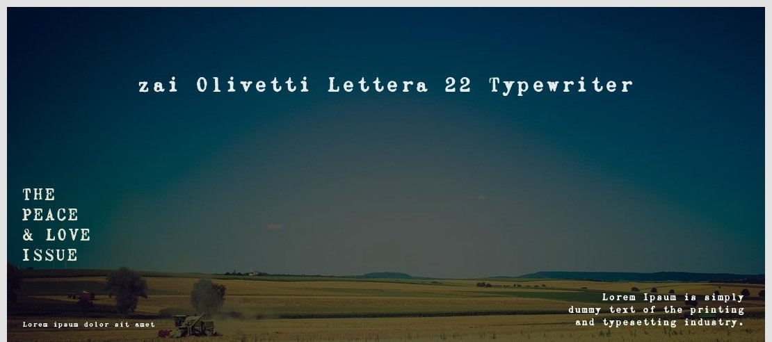 zai Olivetti Lettera 22 Typewriter Font