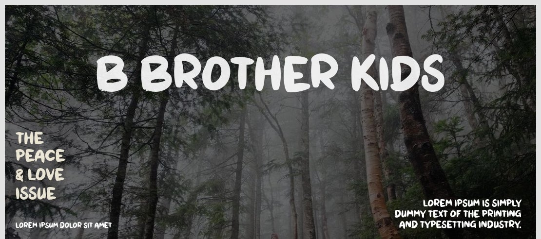 b Brother Kids Font