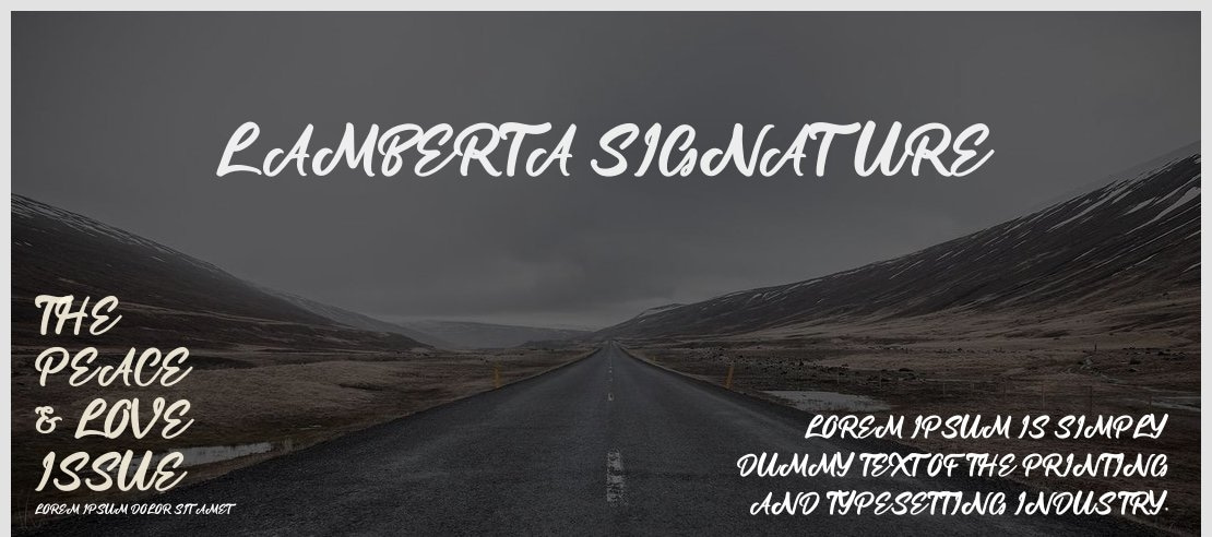 Lamberta Signature Font