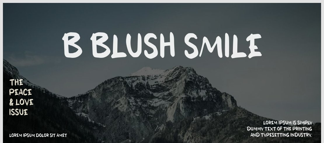 b Blush Smile Font